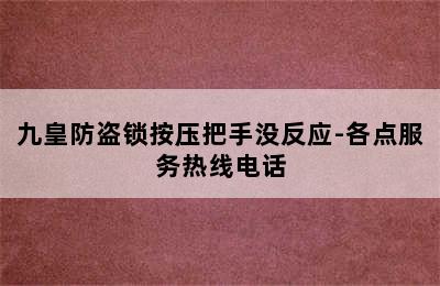 九皇防盗锁按压把手没反应-各点服务热线电话