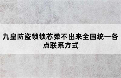 九皇防盗锁锁芯弹不出来全国统一各点联系方式