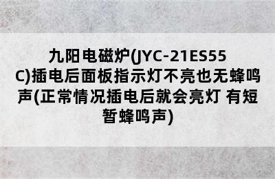 九阳电磁炉(JYC-21ES55C)插电后面板指示灯不亮也无蜂鸣声(正常情况插电后就会亮灯+有短暂蜂鸣声)