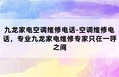 九龙家电空调维修电话-空调维修电话，专业九龙家电维修专家只在一呼之间