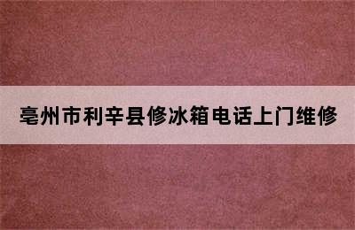 亳州市利辛县修冰箱电话上门维修