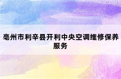 亳州市利辛县开利中央空调维修保养服务