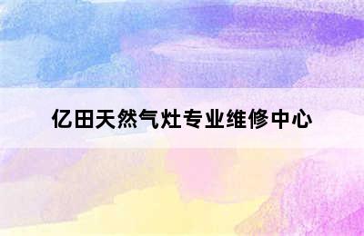 亿田天然气灶专业维修中心