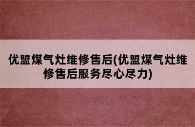 优盟煤气灶维修售后(优盟煤气灶维修售后服务尽心尽力)