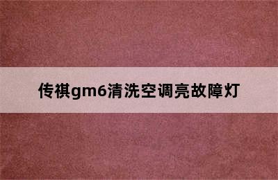 传祺gm6清洗空调亮故障灯