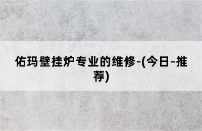 佑玛壁挂炉专业的维修-(今日-推荐)