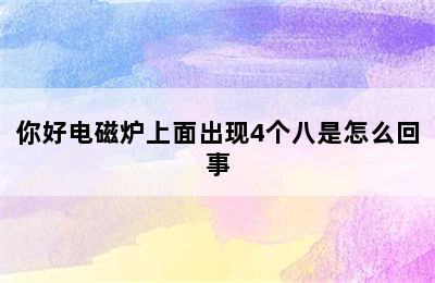 你好电磁炉上面出现4个八是怎么回事