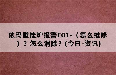 依玛壁挂炉报警E01-（怎么维修）？怎么消除？(今日-资讯)