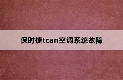 保时捷tcan空调系统故障