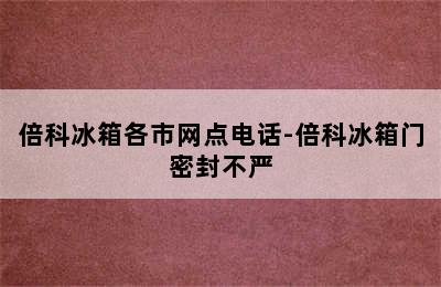 倍科冰箱各市网点电话-倍科冰箱门密封不严