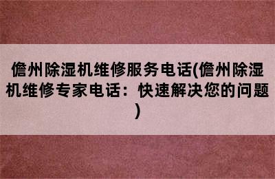 儋州除湿机维修服务电话(儋州除湿机维修专家电话：快速解决您的问题)