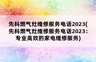 先科燃气灶维修服务电话2023(先科燃气灶维修服务电话2023：专业高效的家电维修服务)