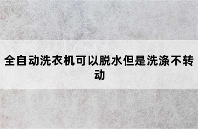 全自动洗衣机可以脱水但是洗涤不转动