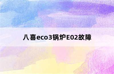 八喜eco3锅炉E02故障