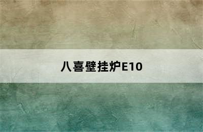 八喜壁挂炉E10