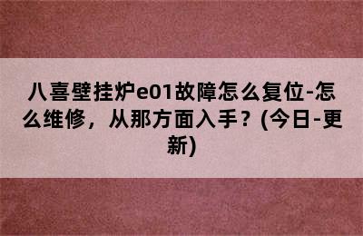 八喜壁挂炉e01故障怎么复位-怎么维修，从那方面入手？(今日-更新)