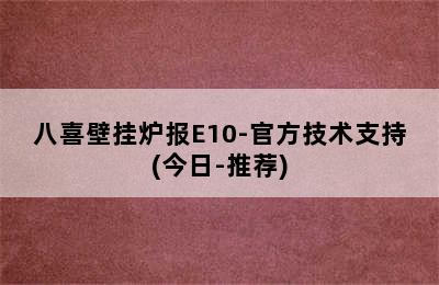 八喜壁挂炉报E10-官方技术支持(今日-推荐)