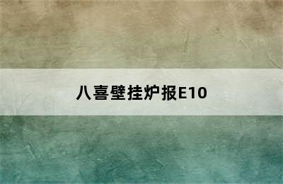 八喜壁挂炉报E10