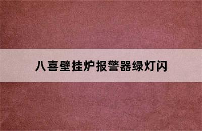 八喜壁挂炉报警器绿灯闪