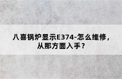 八喜锅炉显示E374-怎么维修，从那方面入手？