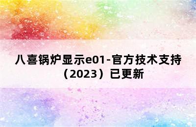 八喜锅炉显示e01-官方技术支持（2023）已更新