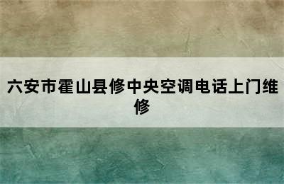 六安市霍山县修中央空调电话上门维修