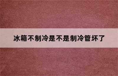 冰箱不制冷是不是制冷管坏了