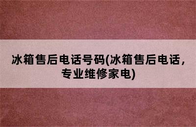 冰箱售后电话号码(冰箱售后电话，专业维修家电)