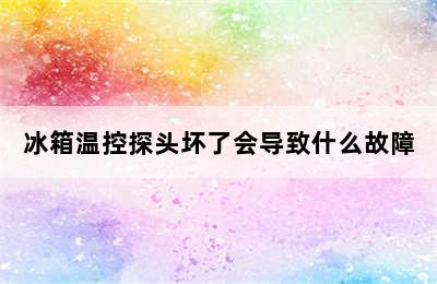 冰箱温控探头坏了会导致什么故障