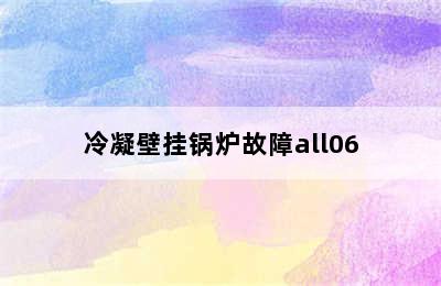 冷凝壁挂锅炉故障all06