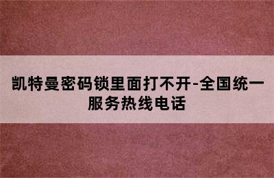 凯特曼密码锁里面打不开-全国统一服务热线电话