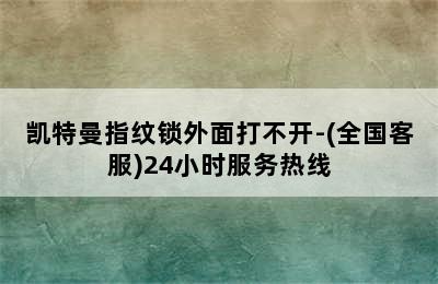 凯特曼指纹锁外面打不开-(全国客服)24小时服务热线