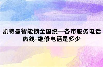 凯特曼智能锁全国统一各市服务电话热线-维修电话是多少