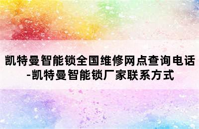 凯特曼智能锁全国维修网点查询电话-凯特曼智能锁厂家联系方式