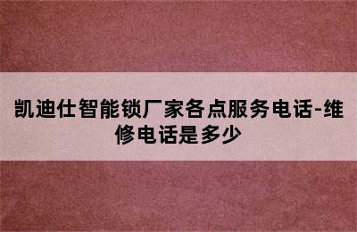 凯迪仕智能锁厂家各点服务电话-维修电话是多少