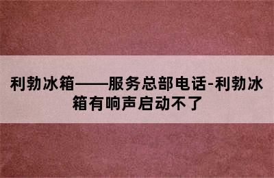 利勃冰箱——服务总部电话-利勃冰箱有响声启动不了