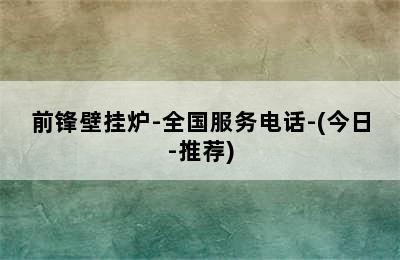 前锋壁挂炉-全国服务电话-(今日-推荐)