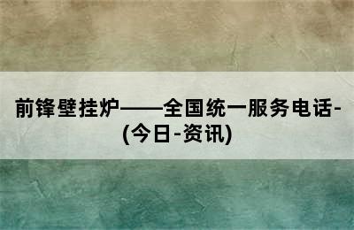 前锋壁挂炉——全国统一服务电话-(今日-资讯)