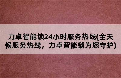 力卓智能锁24小时服务热线(全天候服务热线，力卓智能锁为您守护)