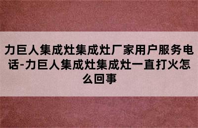 力巨人集成灶集成灶厂家用户服务电话-力巨人集成灶集成灶一直打火怎么回事