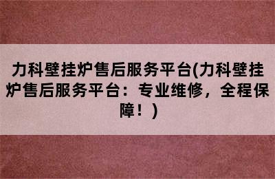 力科壁挂炉售后服务平台(力科壁挂炉售后服务平台：专业维修，全程保障！)