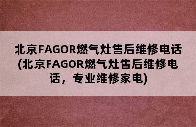 北京FAGOR燃气灶售后维修电话(北京FAGOR燃气灶售后维修电话，专业维修家电)