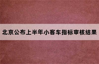 北京公布上半年小客车指标审核结果