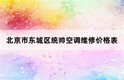 北京市东城区统帅空调维修价格表