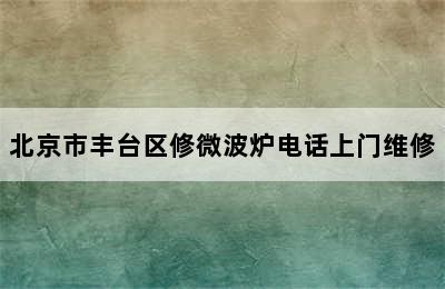 北京市丰台区修微波炉电话上门维修