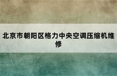 北京市朝阳区格力中央空调压缩机维修