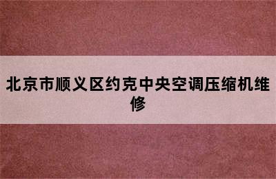 北京市顺义区约克中央空调压缩机维修