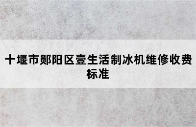 十堰市郧阳区壹生活制冰机维修收费标准