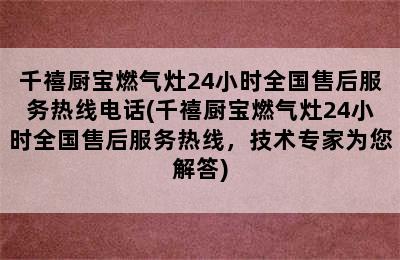 千禧厨宝燃气灶24小时全国售后服务热线电话(千禧厨宝燃气灶24小时全国售后服务热线，技术专家为您解答)