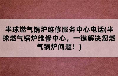 半球燃气锅炉维修服务中心电话(半球燃气锅炉维修中心，一键解决您燃气锅炉问题！)